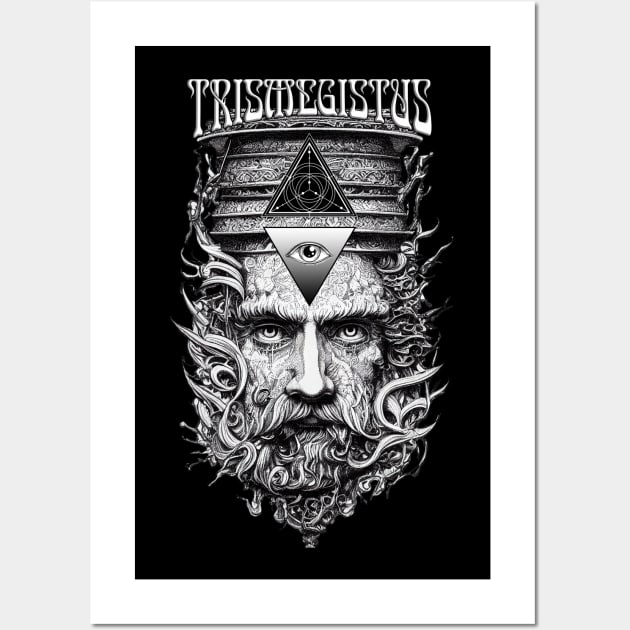 Hermes Trismegistus - Hermeticism, Thrice-great, occult, esoteric Wall Art by AltrusianGrace